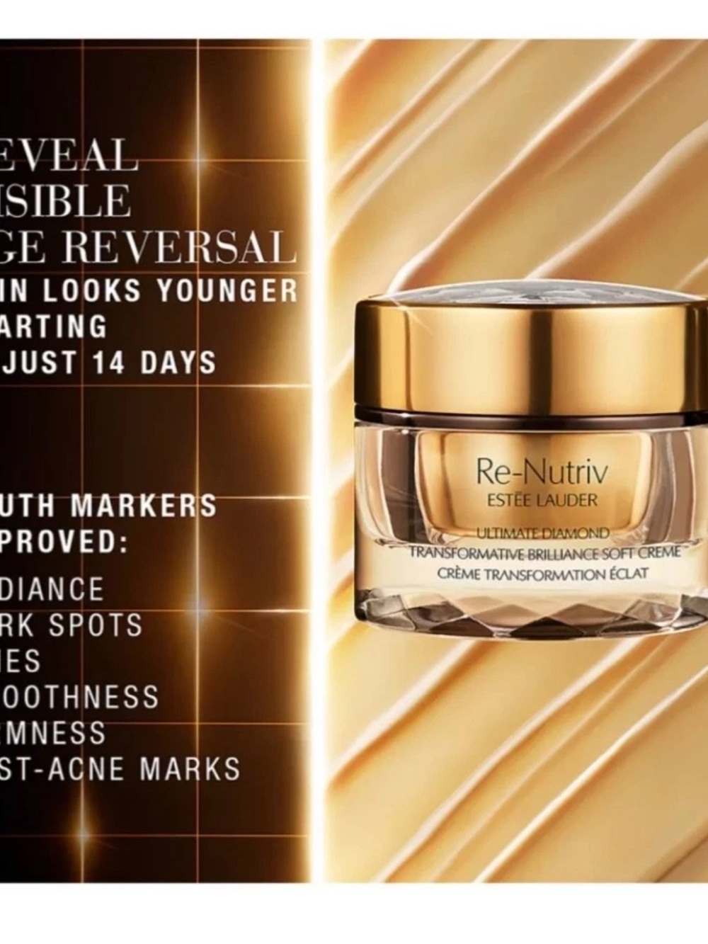 Estee Lauder Re-Nutriv Ultimate Diamond Transformative Brilliance Soft Creme 1oz